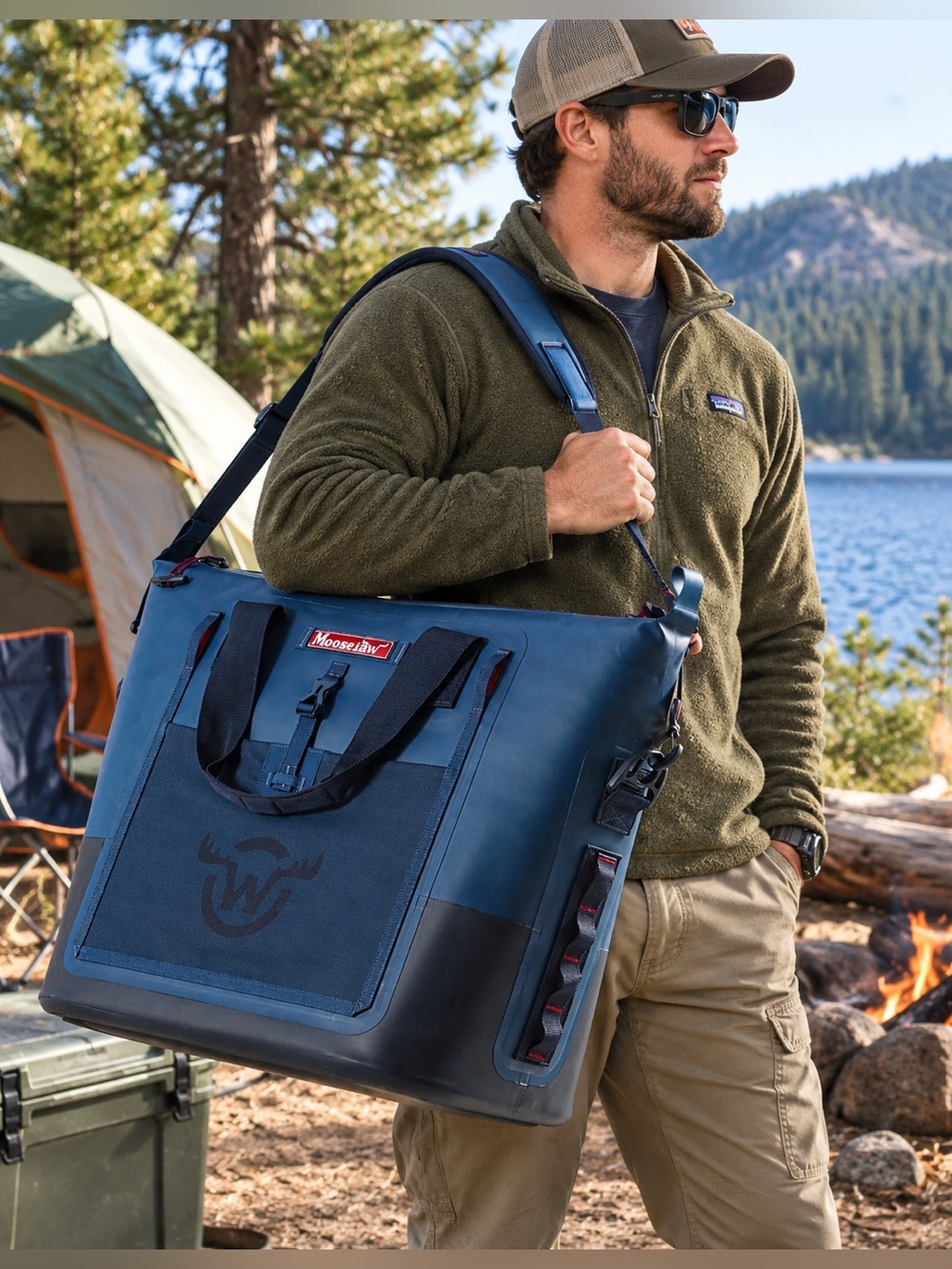 Moosejaw 42 Can Chilladilla Soft-Sided Cooler Totes Midnight Blue